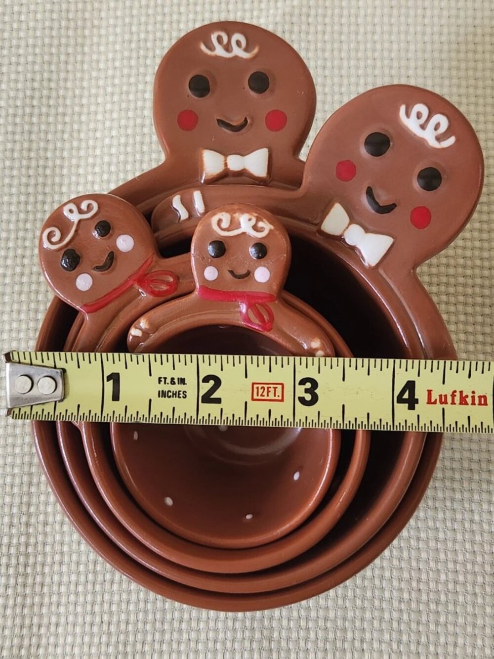 Target Gingerbread Man Ceramic Measuring Cups Set of 4 Christmas Holiday Baking - Picture 8 of 16